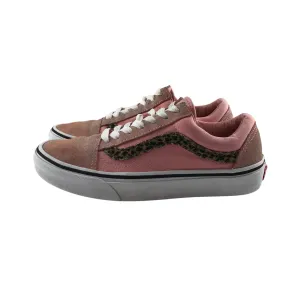 Vans Trainers Shoe Size 3 Pink with Vans Feature Animal Print and White Outer Sole
