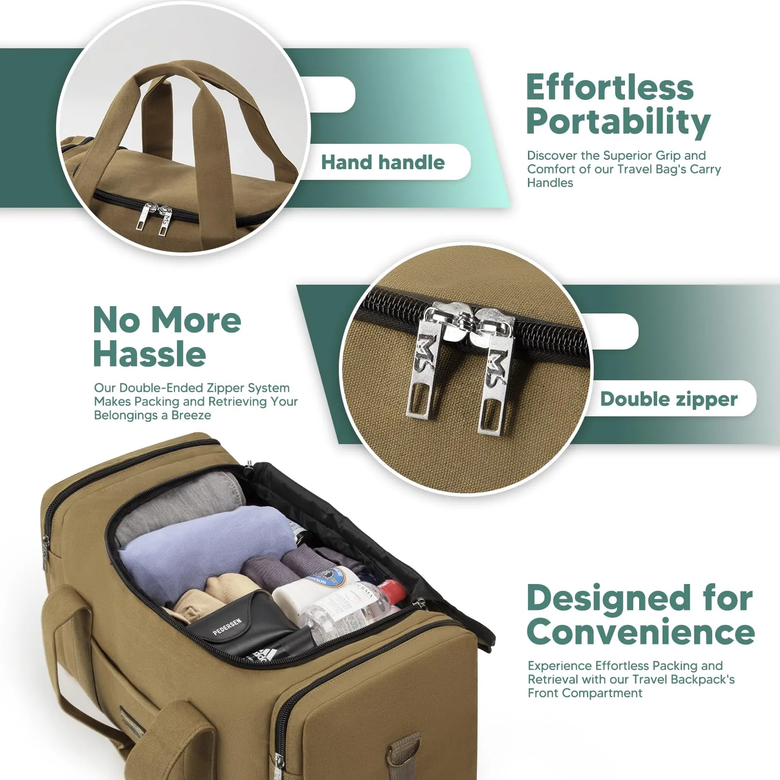 Vintage canvas duffle travel bag