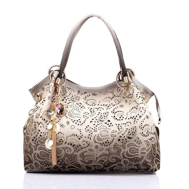 Women's Fashion 2017 High Quality Pu Designer Tote Handbags