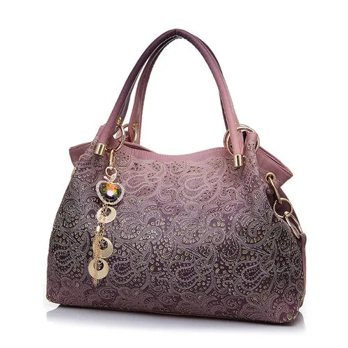 Women's Fashion 2017 High Quality Pu Designer Tote Handbags