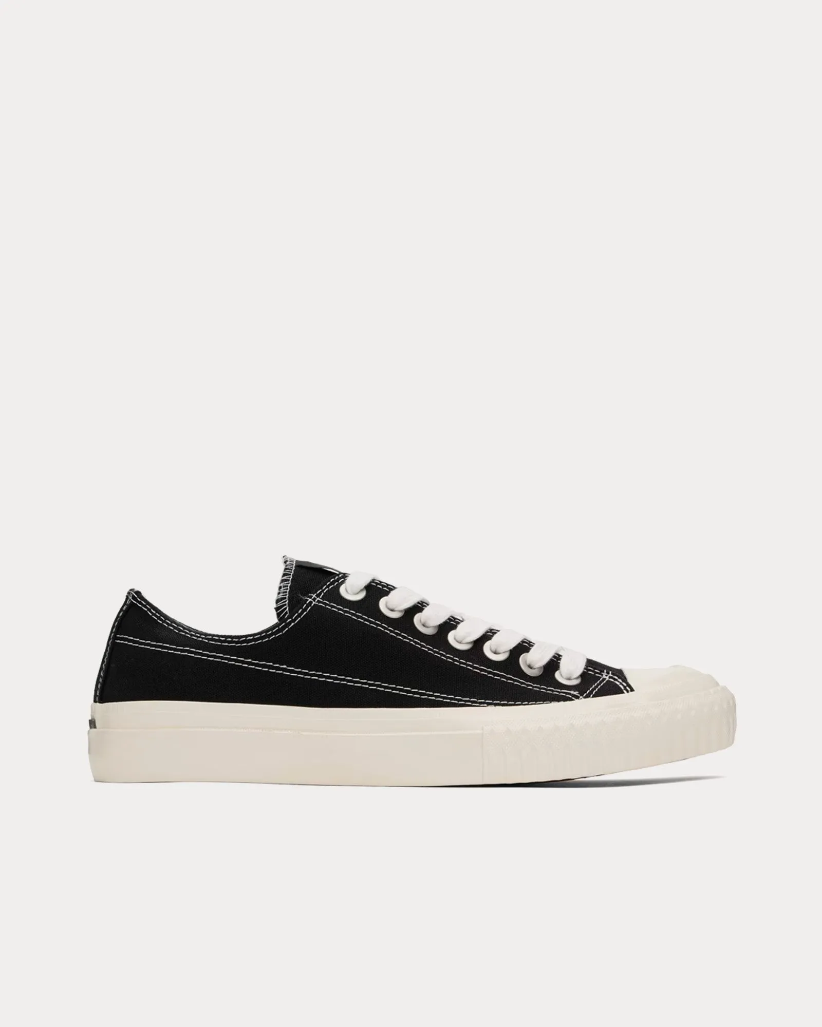 Y's Canvas Black Low Top Sneakers