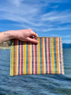 Zippered Straw Clutch Bags